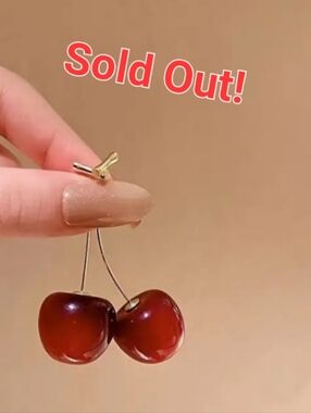 SOLD OUT! 🍒Cherry Drop Earrings, New in Package